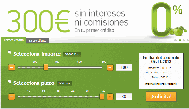 creditos sin intereses