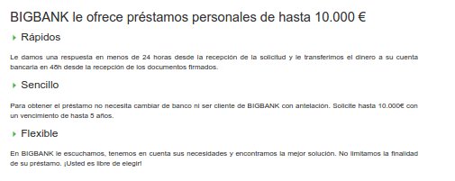 Big Bank condiciones 2015