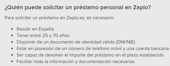 zaplo.es requisitos