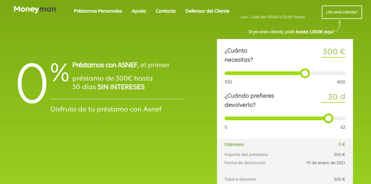 mejor Credito 300 euros con ASNEF