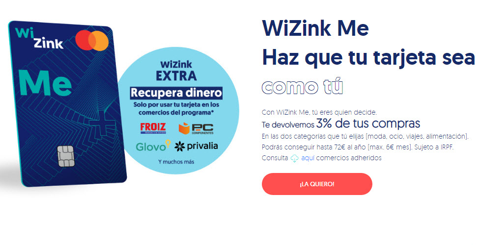 Tarjeta Wizink Me opiniones