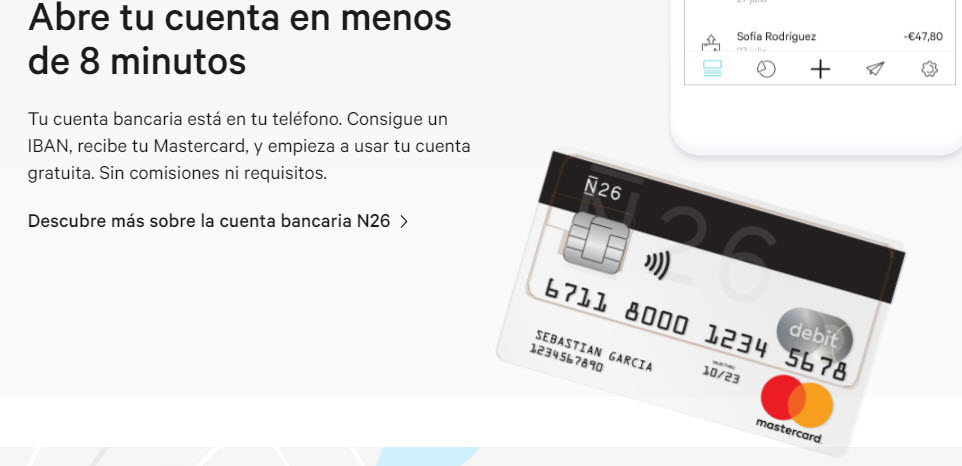 n26 abrir cuenta bancaria