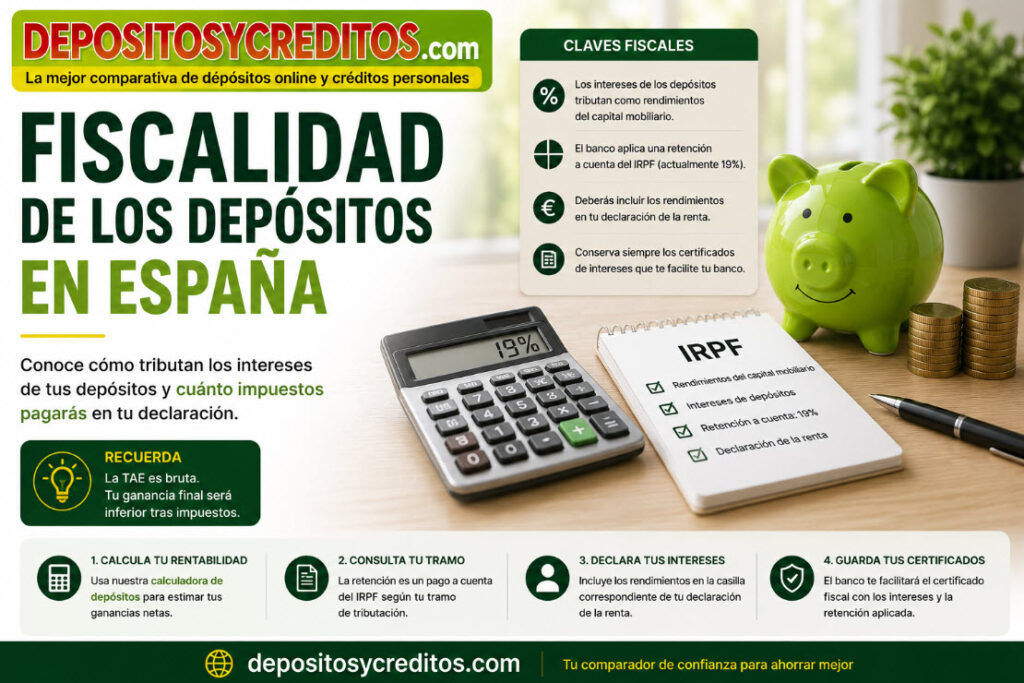 fiscalidad de depositos en españa