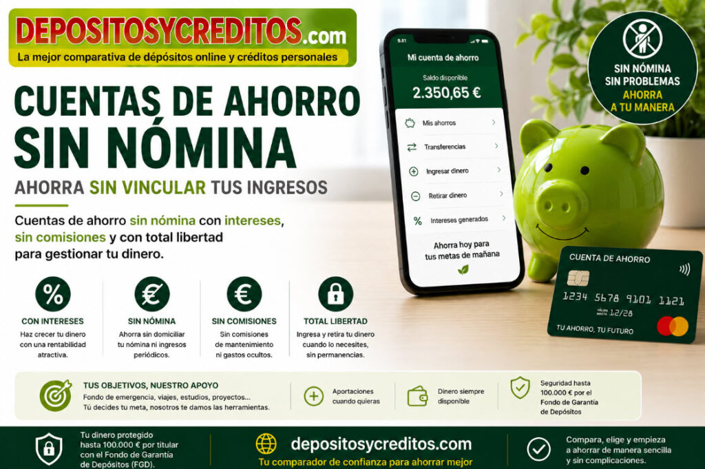 cuentas de ahroro sin nomina