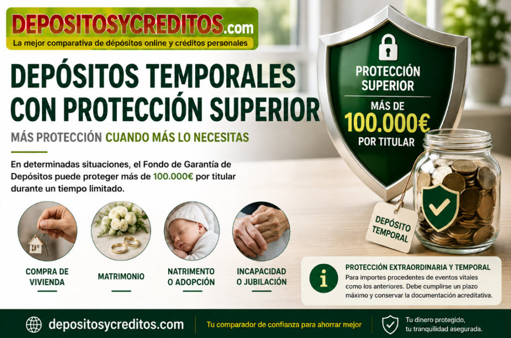 Depósitos temporales con protección superior